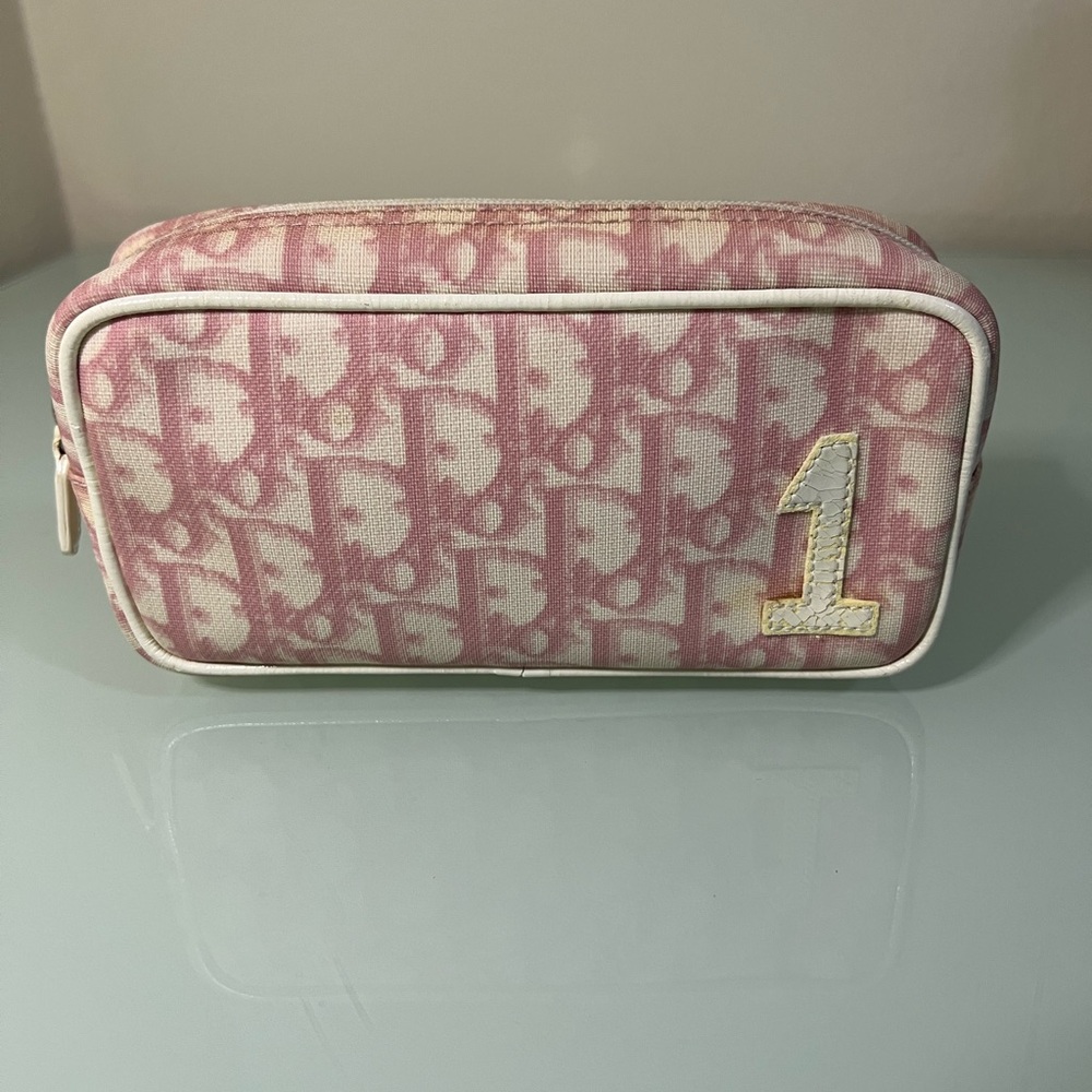 Dior Pink Patterned Pouch with Number Detail